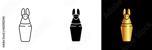 The Canopic Jars icon represents an essential element of ancient Egyptian burial practices. 