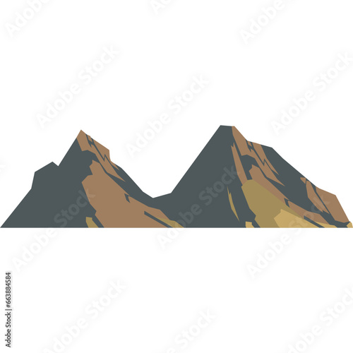 Flat Mountain Illustration