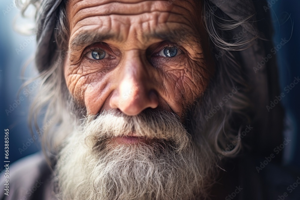 A close up view of a person with a long beard. This image can be used to depict masculinity, ruggedness, or a unique personal style. It can also be used in grooming or facial hair-related content. A close up view of a person with a long beard. This image can be used to depict masculinity, ruggedness, or a unique personal style. It can also be used in grooming or facial hair-related content.