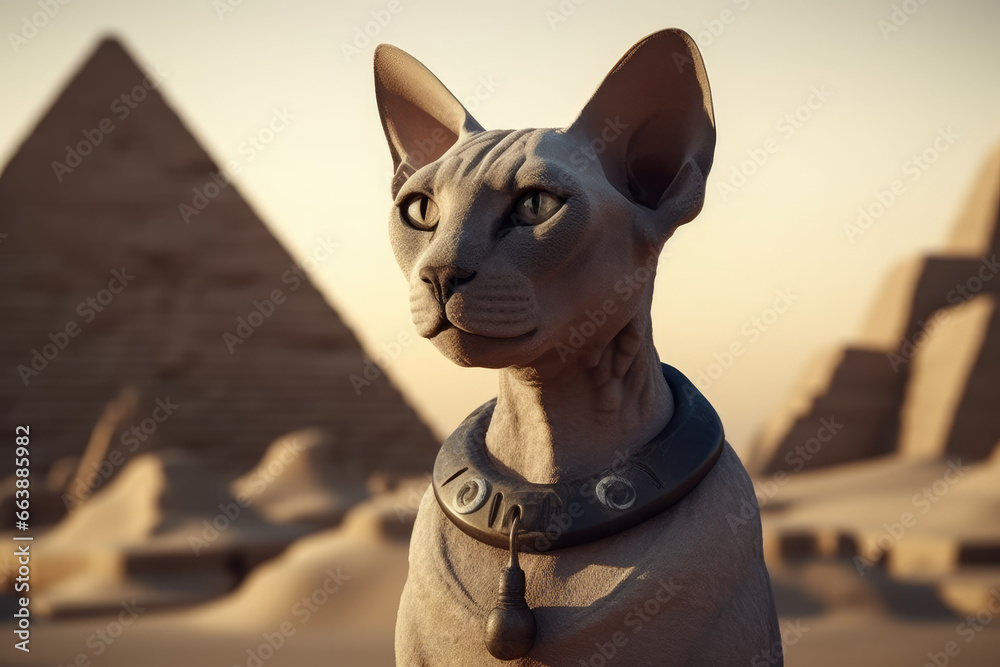 Egyptian sphinx cat - Generative AI