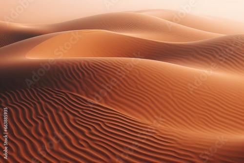 A picturesque view of a group of sand dunes in the desert. Perfect for travel and adventure websites or publications