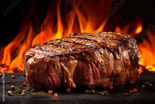 delicious filet steak cooking process and shows the steak at its most flavorful moment