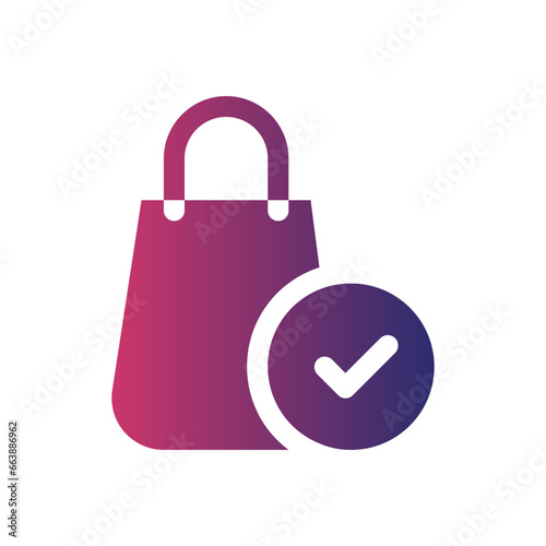 checkout flat gradient icon