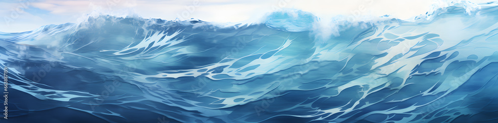 Light blue water splash isolated on white background