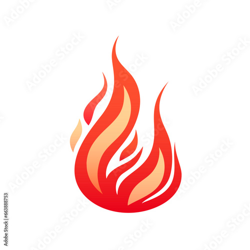 Fire flame vector logo design element.