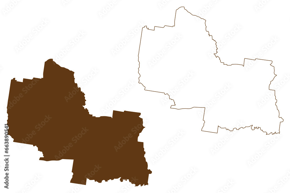 Golden Plains Shire (Commonwealth of Australia, Victoria state, Vic) map vector illustration, scribble sketch Golden Plains Shire Council map