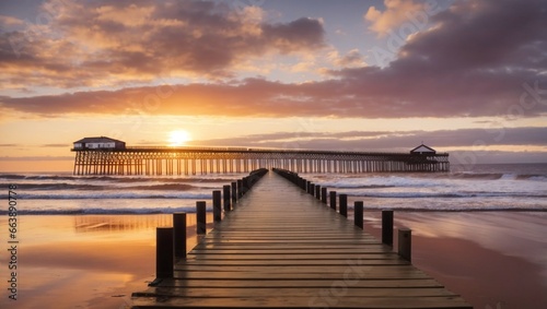 sunset at the pier © Love Muhammad