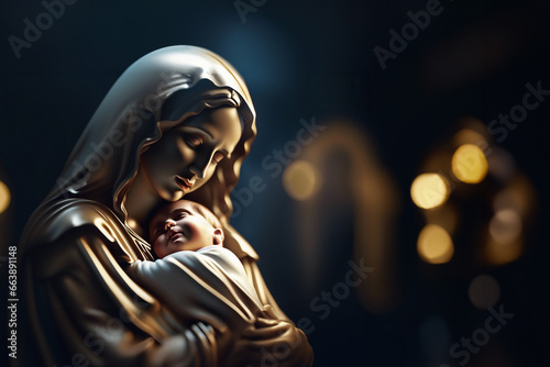 Vergine Maria con in braccio il piccolo Gesù V, Virgin Mary holding little Jesus in her arms photo