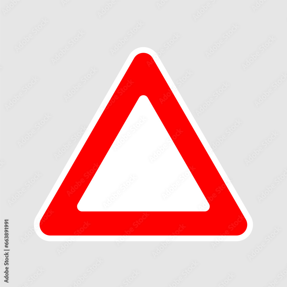 Triangle warning sign icon. Vector design. Triangle warning sign icon. Vector design.