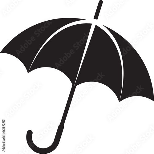 Umbrella rain protection vector icon. Parasol for rainy day protect.