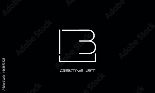 BI, IB, B, I abstract letters logo monogram