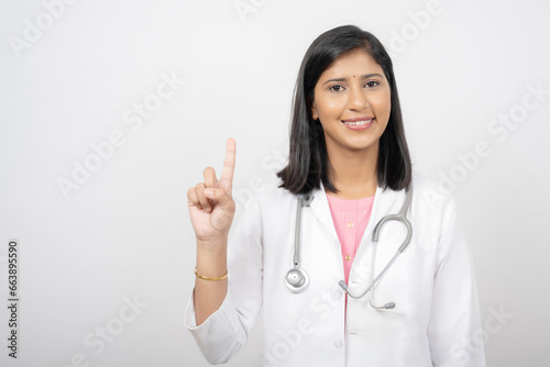 Portrait of the young Indian female Doctor. Female medical practitioner.