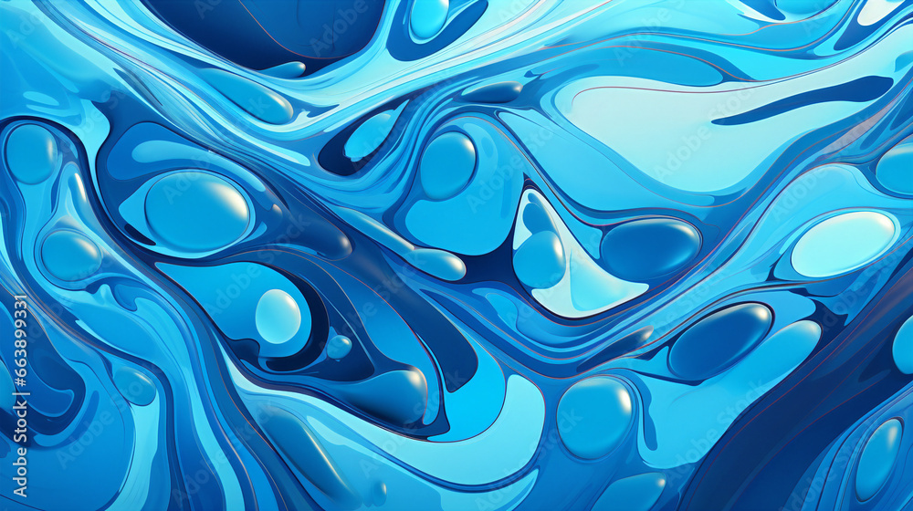 Liquid abstract water background design. Ripple, waves, swirling, wallpaper, Generative AI