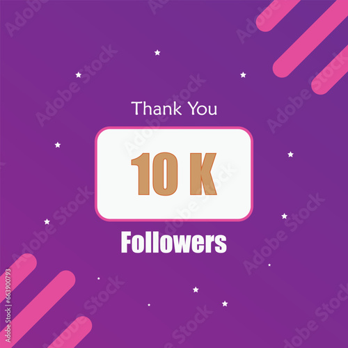 Thank you for 10k followers vector design.eps