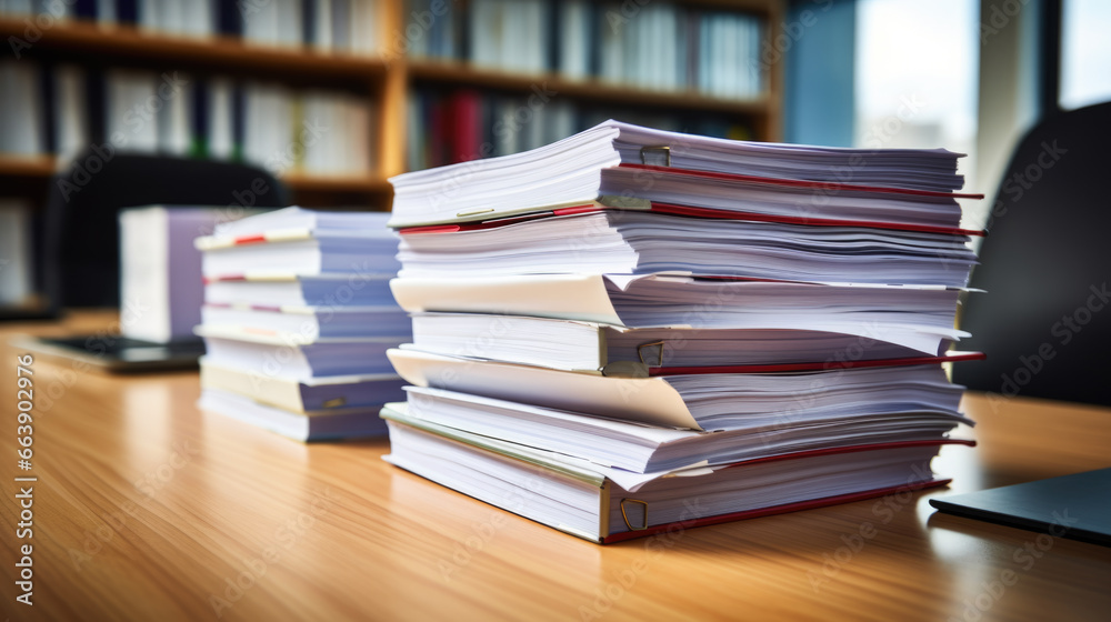 Stack of documents on the office desk. Stack of documents on the office desk.