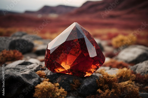 Garnet Grandeur: The Deep Red Resonance of Passion and Energy
