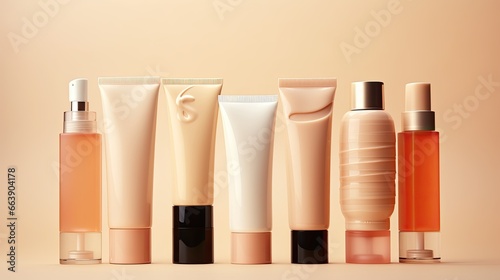 Wallpaper Mural cosmetic smears of creamy texture on a beige background. Face care, Facial treatment, Cosmetology, beauty and spa concept Torontodigital.ca