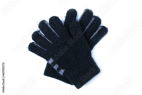Woolen knitted gloves