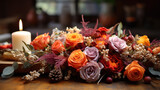 A beautiful autumnal floral arrangement