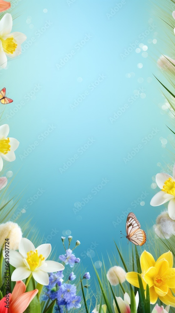 Spring banner with copy space