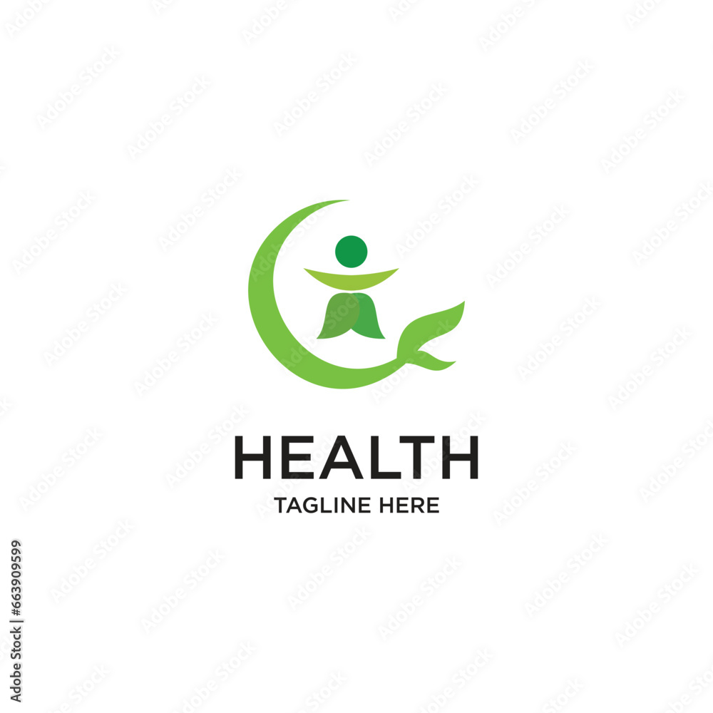 Healty logo design simple concept Premium Vector Healty logo design simple concept Premium Vector