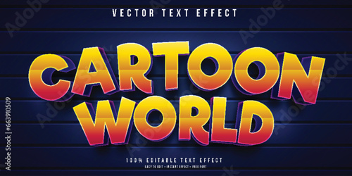 Cartoon world text effect