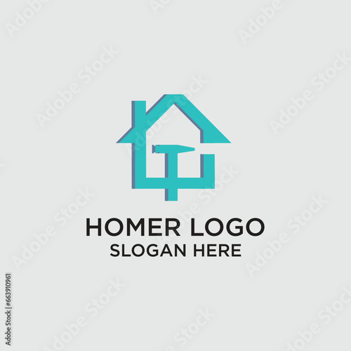 Home logo design unique concept Premium Vector