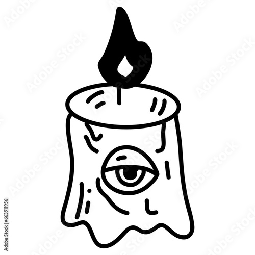 Halloween line painting, holiday festival illustration, easy hand drawn, sharp lines