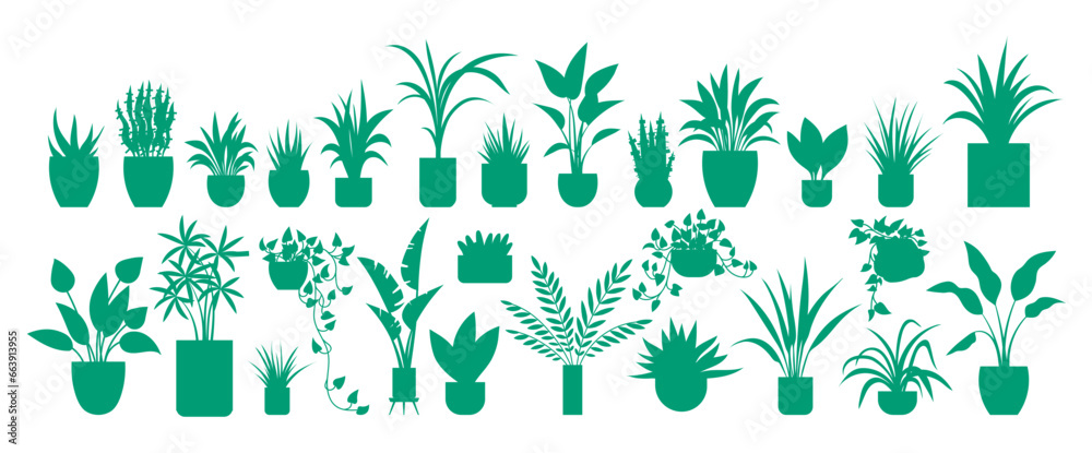Flower pot. Vector illustration. The flower pot on windowsill adds touch nature to room A houseplant in decorative pot can brighten up any space The flowerpot serves as vessel for nurturing beautiful