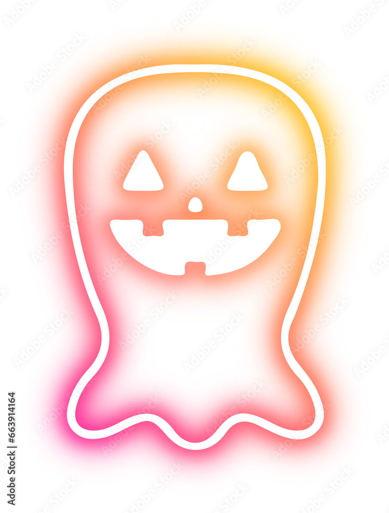 Set of Halloween neon