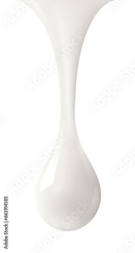 Drops of milk or drops of cream isolated on white background. Realistic EPS file.