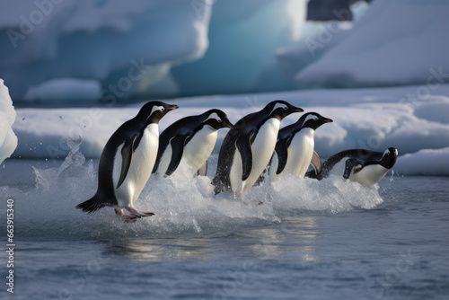 Penguins on ice - Generative AI