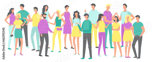 People talking. Vector illustration. Human beings have natural inclination to engage in conversations with one another Community is built upon foundation people engaging in meaningful dialogues © robu_s