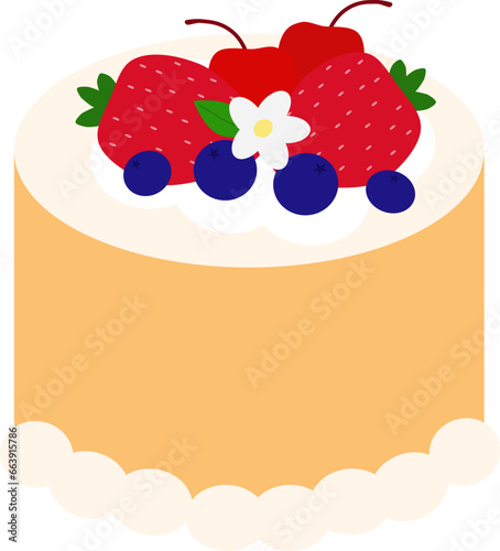 cake with strawberry