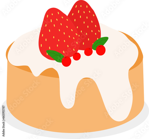  Cake with strawberry