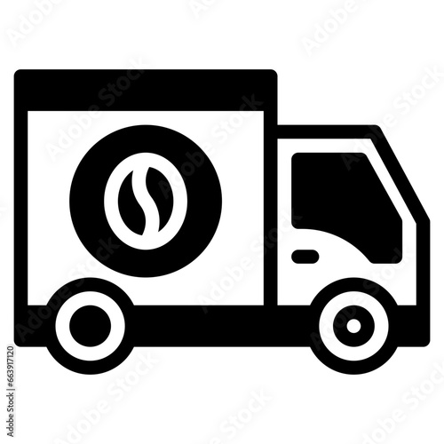 Coffee truck icon