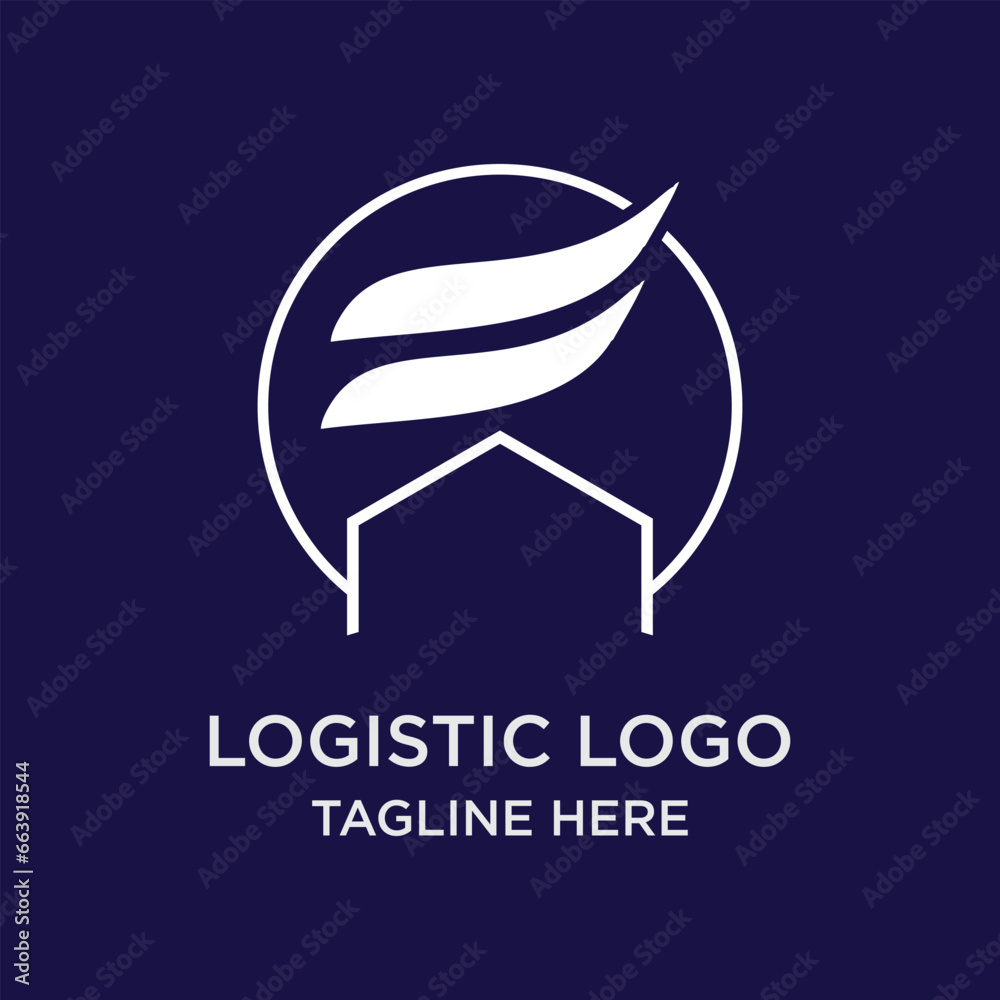 Fototapeta premium logistic Logo design simple concept Premium Vector