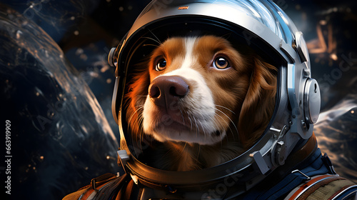 Nova Scotia Duck Tolling Retriever als Astronaut