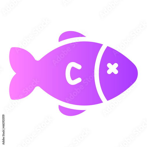dead fish gradient icon