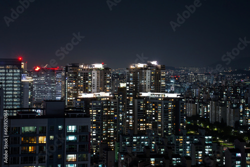 The scenery of Bundang City in Seongnam, Gyeonggi-do, Korea