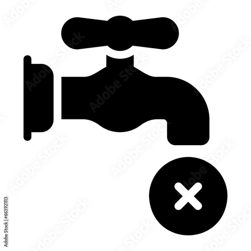 tap water glyph icon