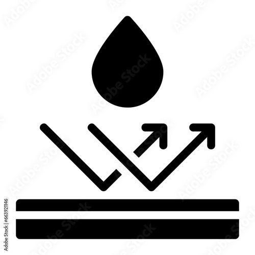water resistant glyph icon
