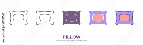 pillow logo icon designs vector. set icon of pillow. sign vector illustration icon sheet