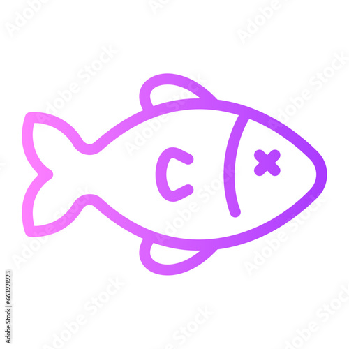 dead fish gradient icon