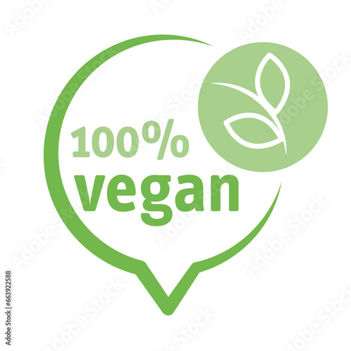 Speech bubble vegan, no meat, lactose free, healthy, fresh and nonviolent food