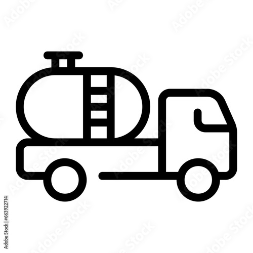 water truck line icon