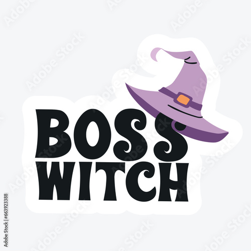 Halloween Boss witch sassy girly sticker