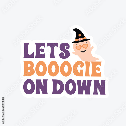 Halloween cute girly sassy ghost quote sticker