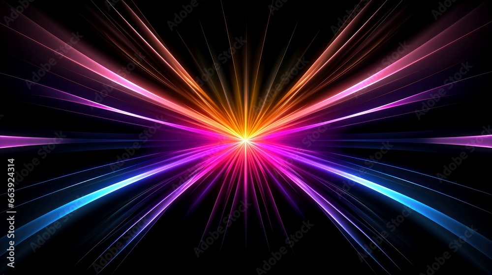 Abstract multicolor neon glowing line, Technology background Abstract multicolor neon glowing line, Technology background