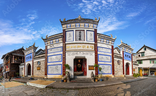 Kam screen in guizhou miao and dong autonomous county in the lung and the ancient city of long keep royal object photo